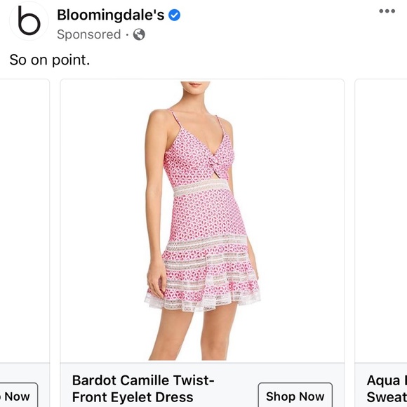 BARDOT Camille twist-front eyelet dress worn once - Picture 2 of 11